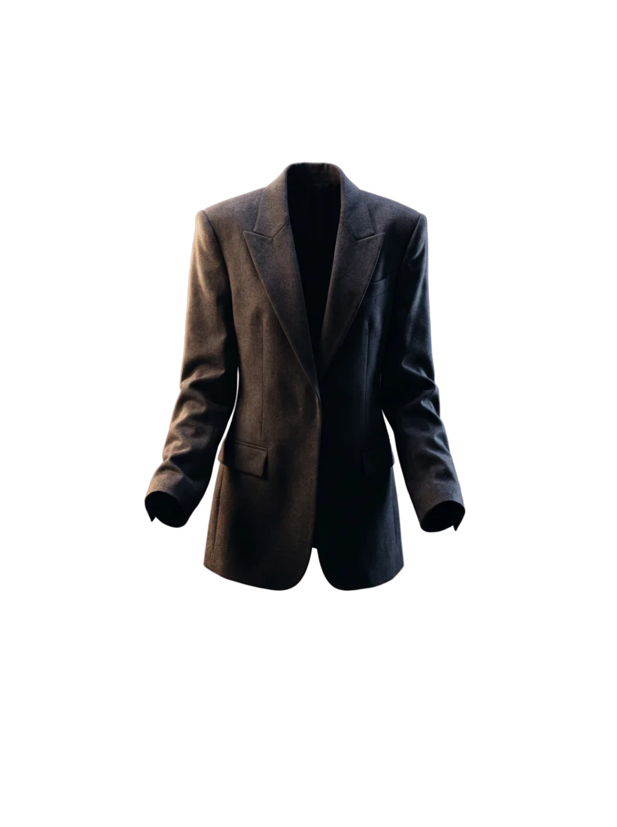 Charcoal blazer cutout